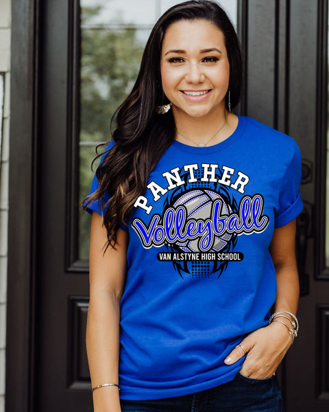 Van Alstyne Panther Volleyball Tribal DTF Transfer
