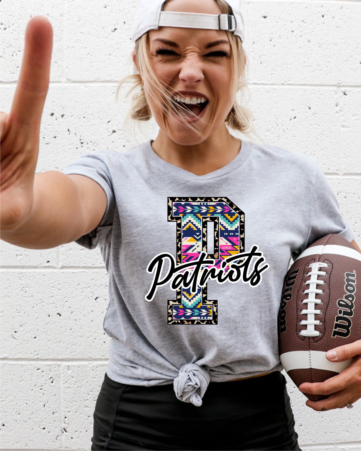 Patriots Aztec Letter DTF Transfer