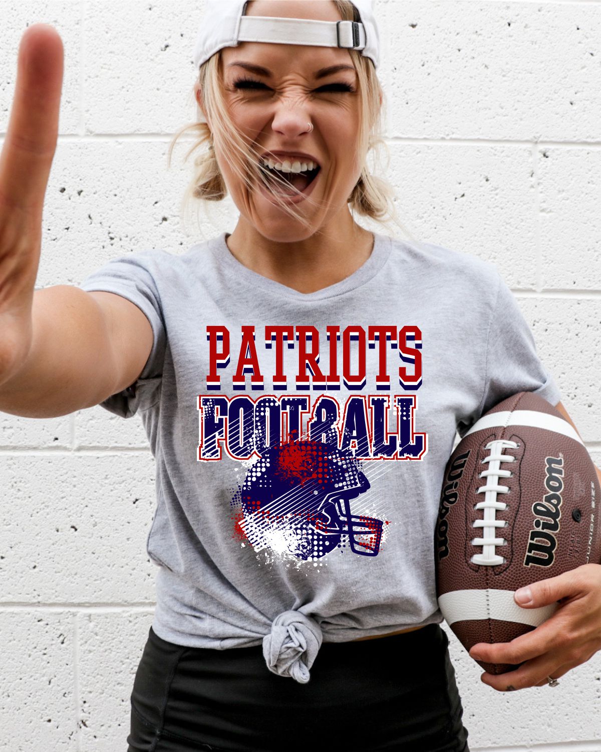 Patriots Football Helmet Grunge DTF Transfer