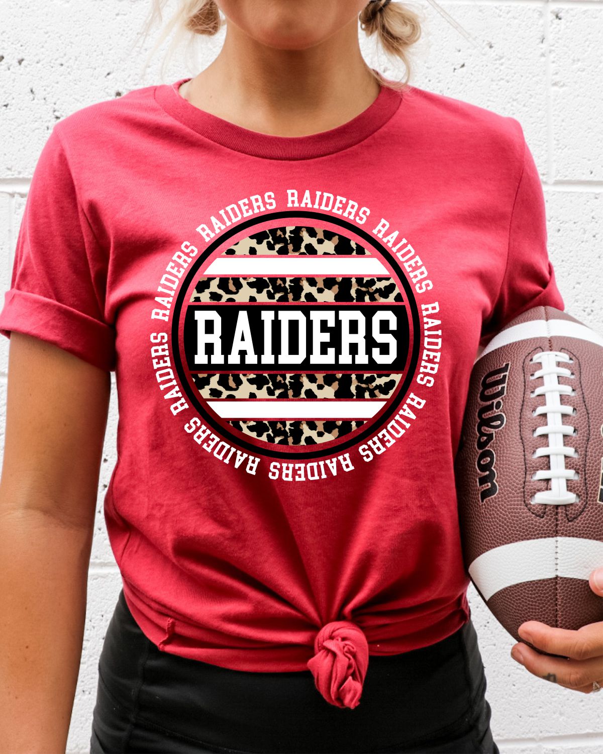 Raiders Leopard Print Circle DTF Transfer