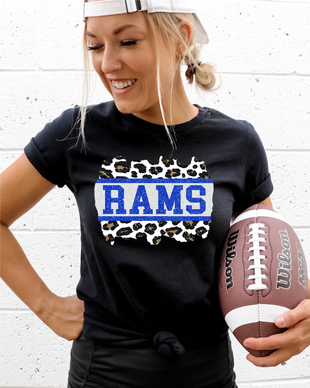 Rams Leopard Glitter Swash DTF Transfer