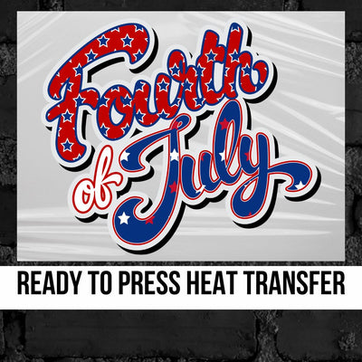 Fourth of July Retro Transfer