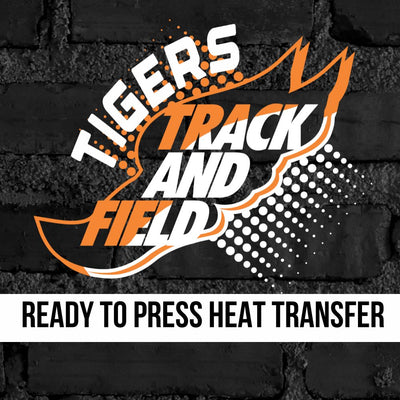 Tigers Track & Field Halftone Shoe DTF Transfer