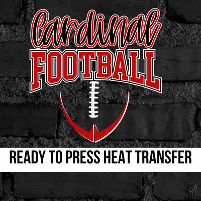 Cardinal Half Football DTF Transfer