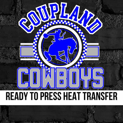 Coupland Cowboys Checkered Logo DTF Transfer