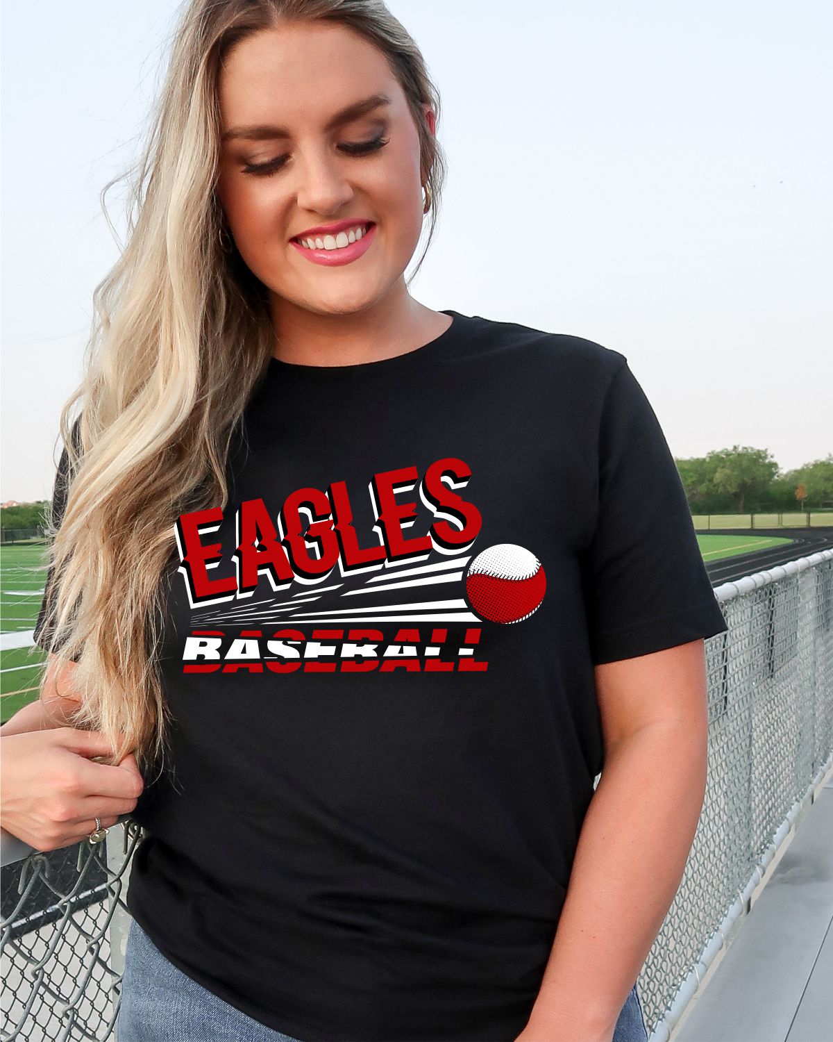 Eagles Baseball Angled DTF Transfer, rusticgracecompany.com