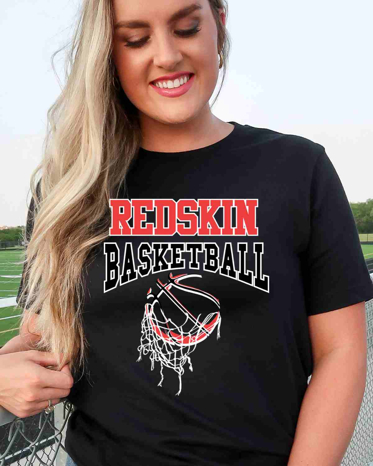 Redskin Basketball Hanging Net DTF Transfer