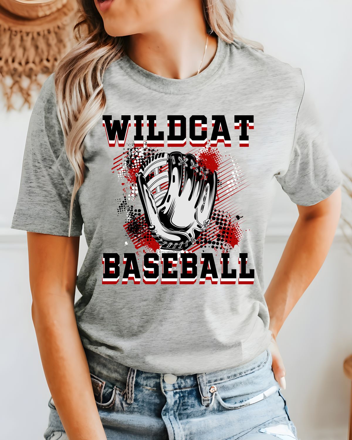 Wildcat Baseball Grunge Glove DTF Transfer