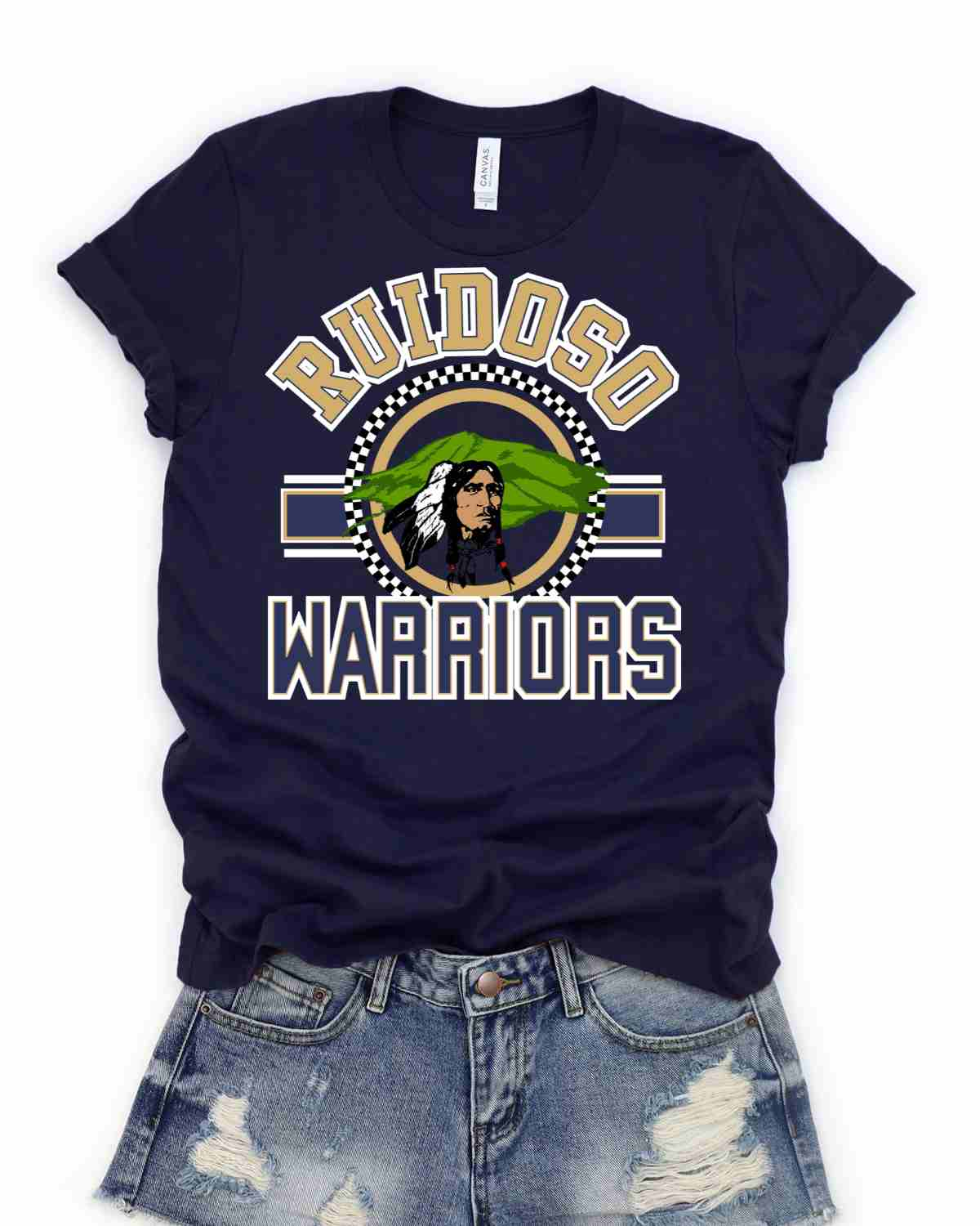 Ruidoso Warriors Checkered Logo DTF Transfer