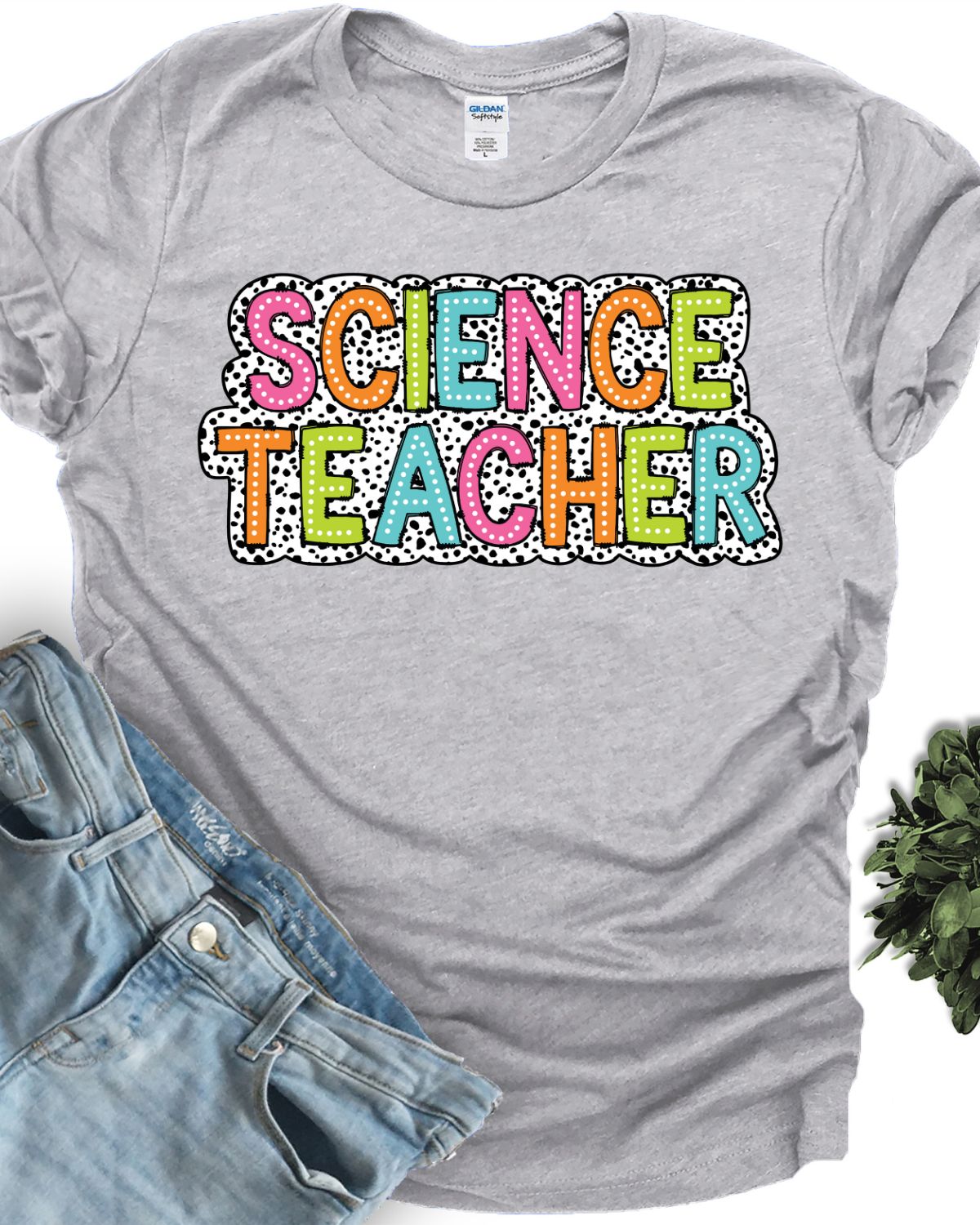 Science Teacher Colorful Dots DTF Transfer