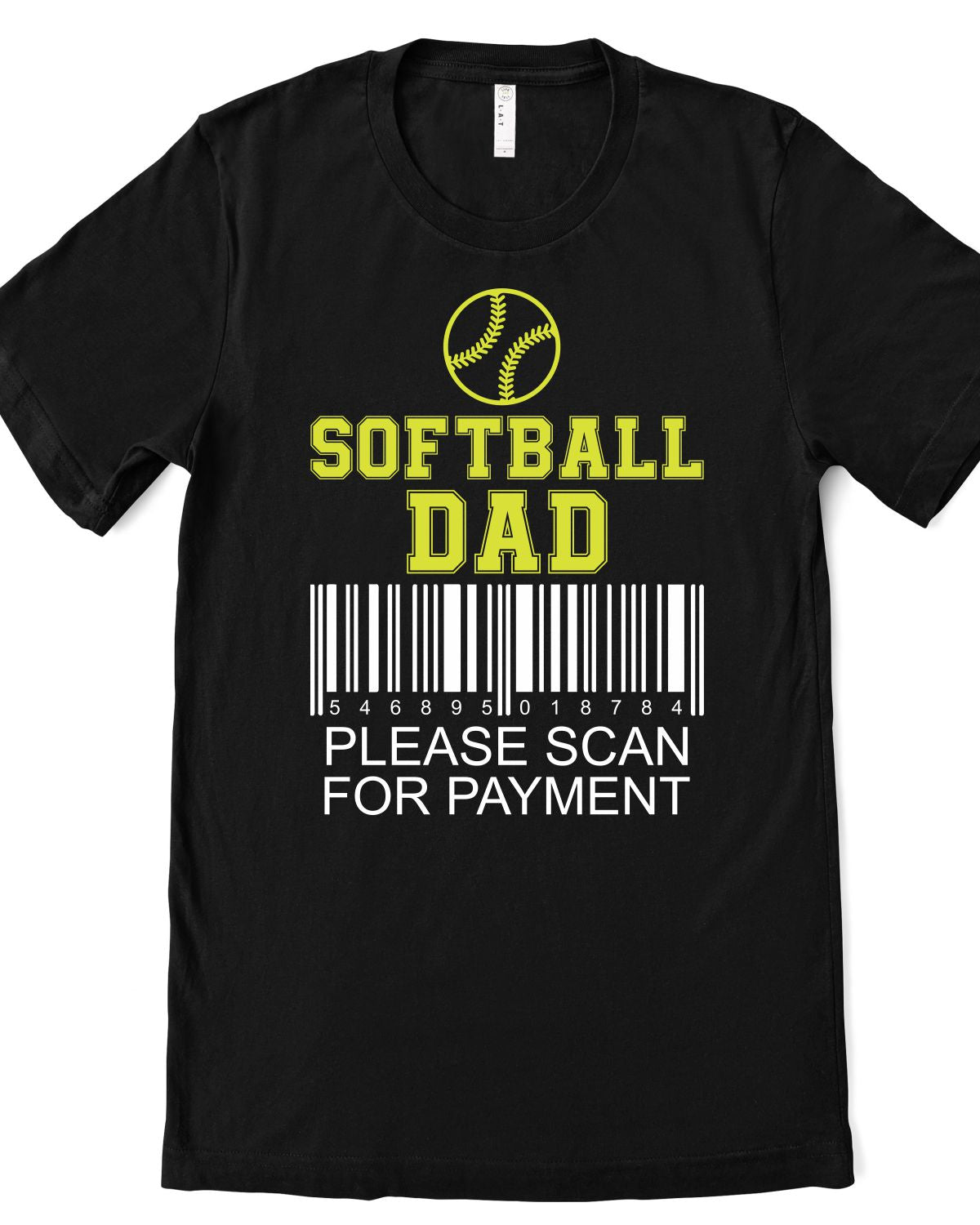 Softball Dad Barcode DTF Transfer