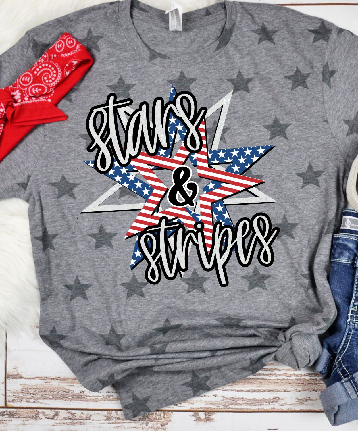 Stars & Stripes DTF Transfer