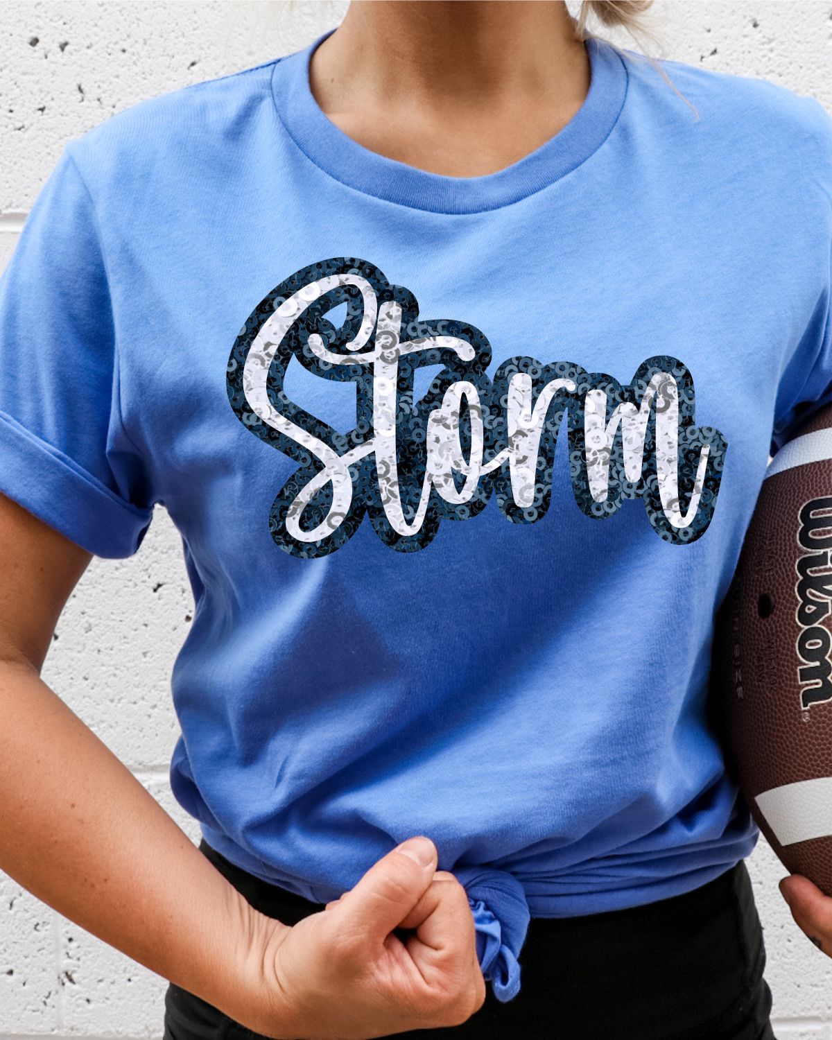 Storm Sequin Word DTF Transfer