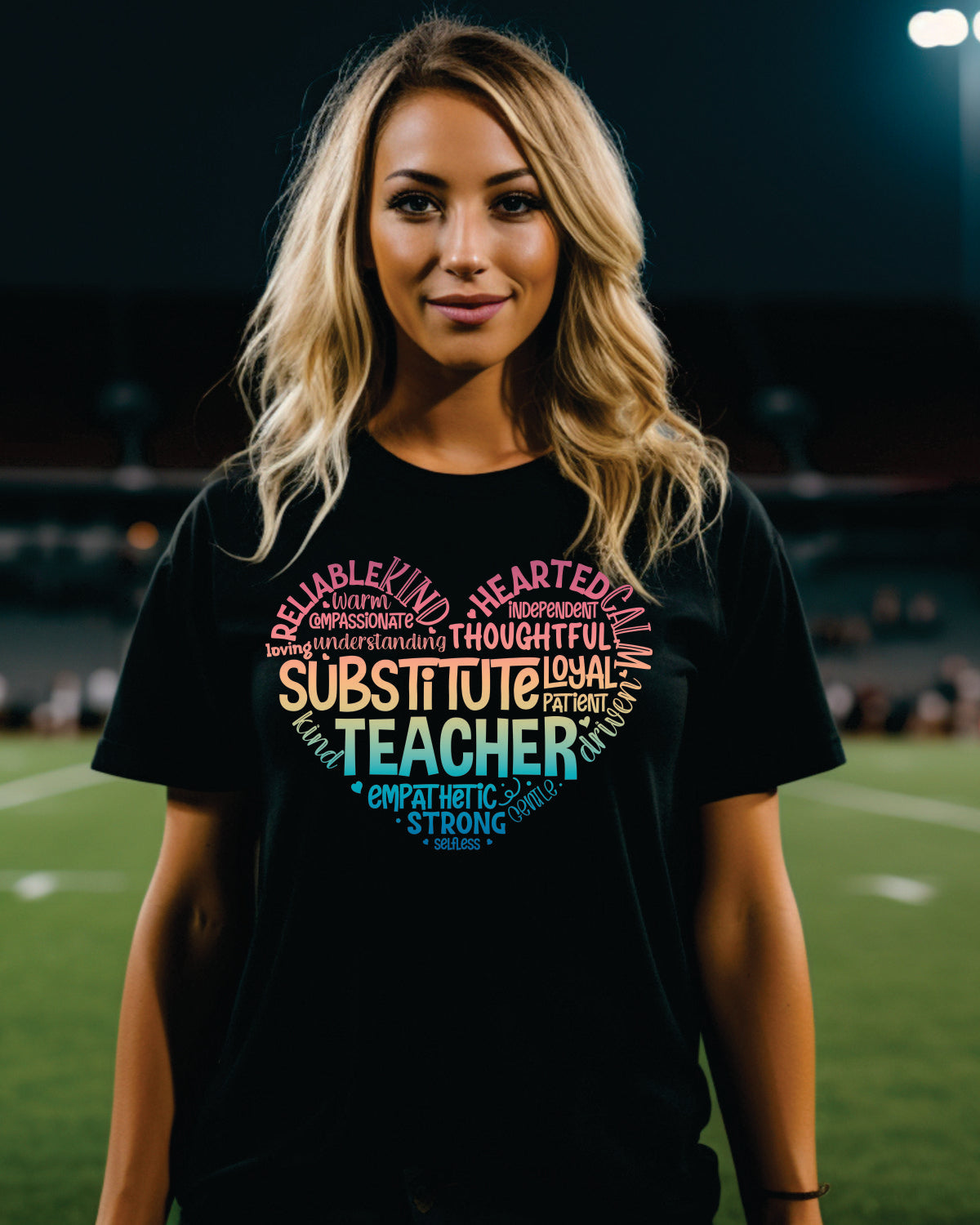 Substitute Teacher Heart Words DTF Transfer