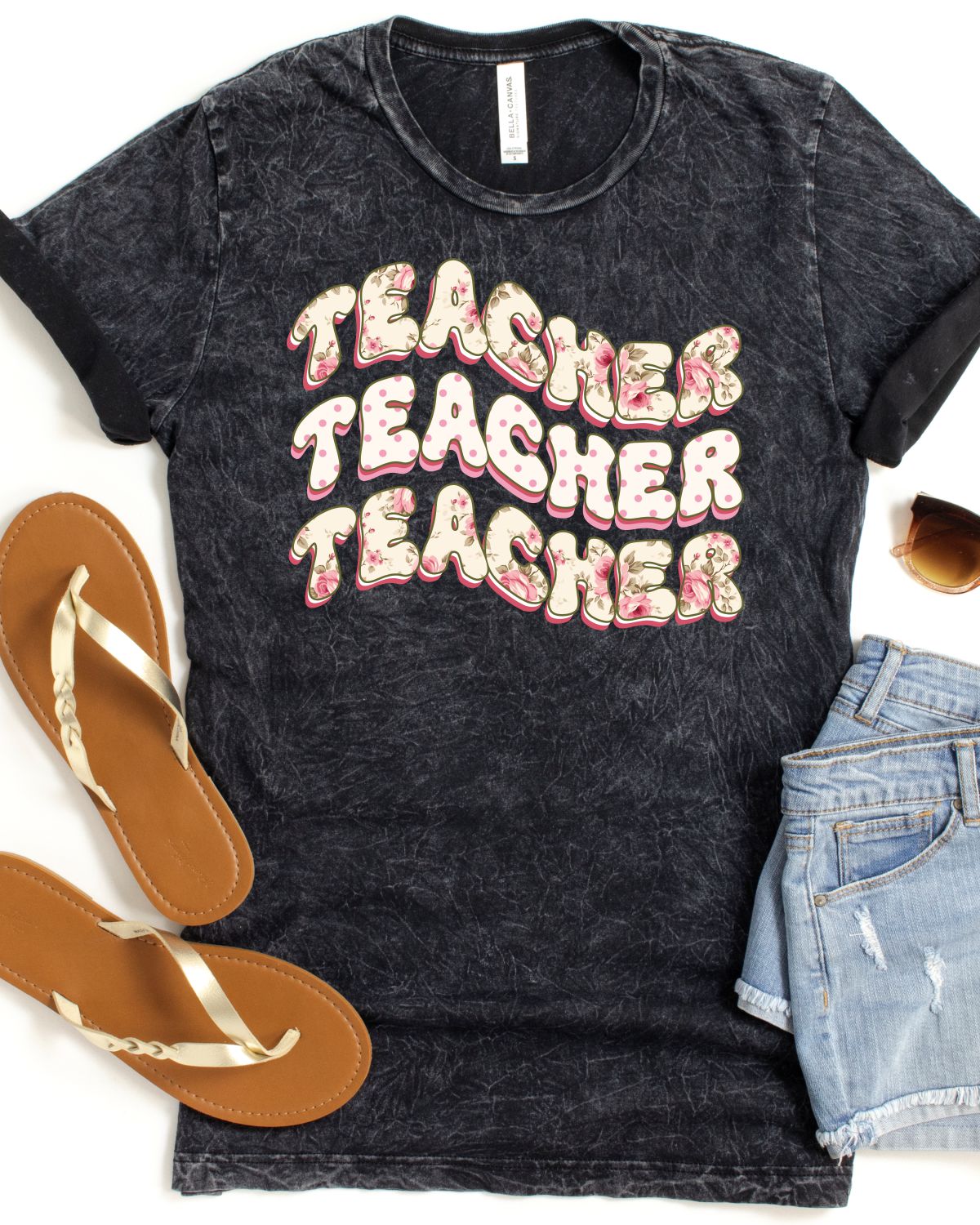 Teacher Repeating Floral Vintage DTF Transfer