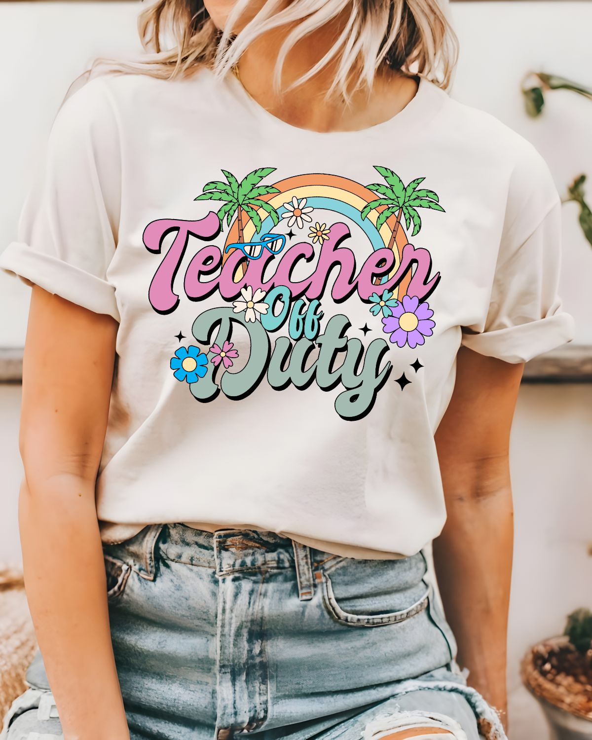 Teacher Off Duty Retro DTF Transfer