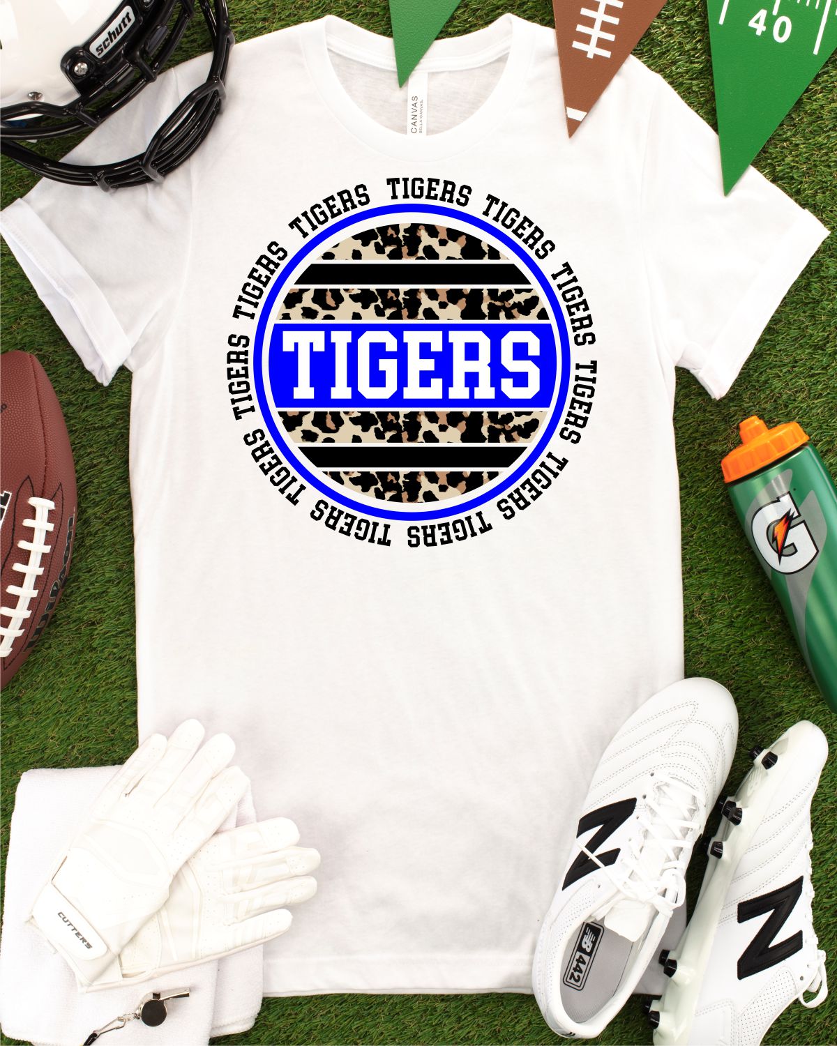 Tigers Leopard Circle DTF Transfer