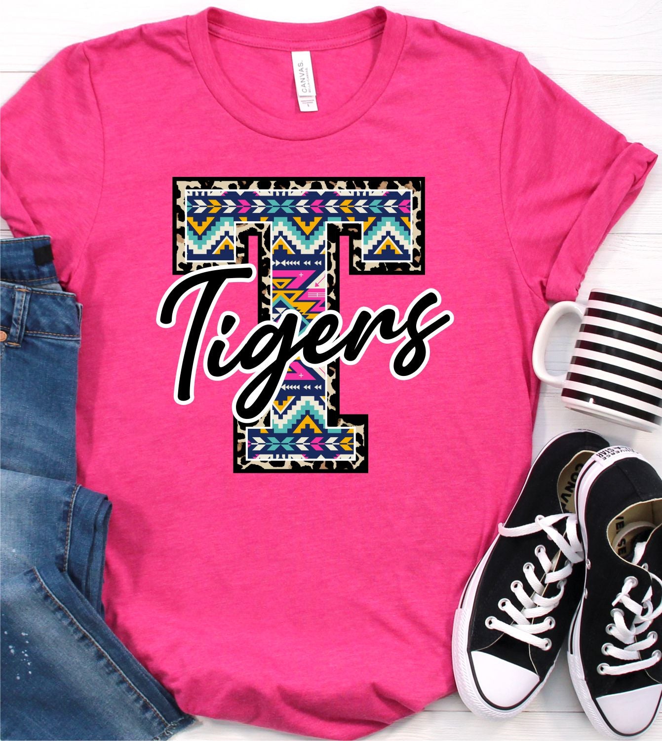 Tigers Aztec Letter DTF Transfer