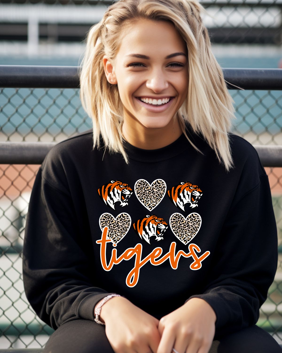 Tigers Hearts Logo DTF Transfer