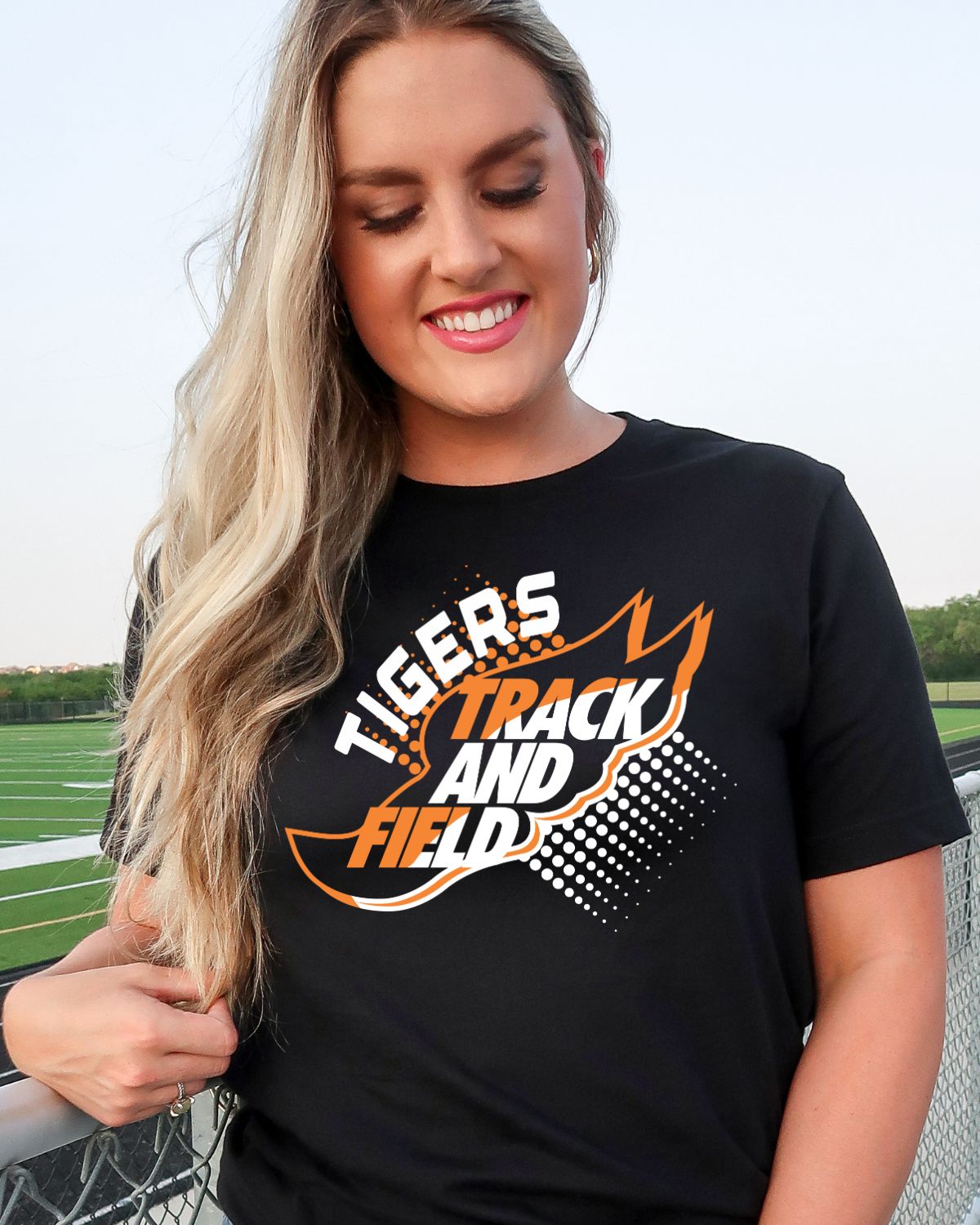 Tigers Track & Field Halftone Shoe DTF Transfer