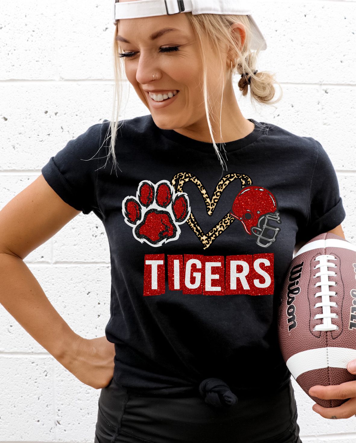 Tigers Heart Football Helmet DTF Transfer