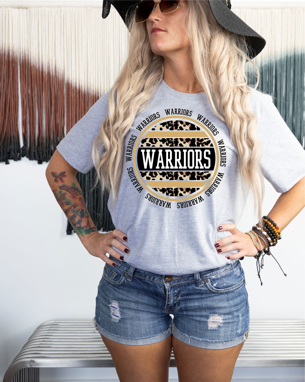 Warriors Leopard Circle DTF Transfer