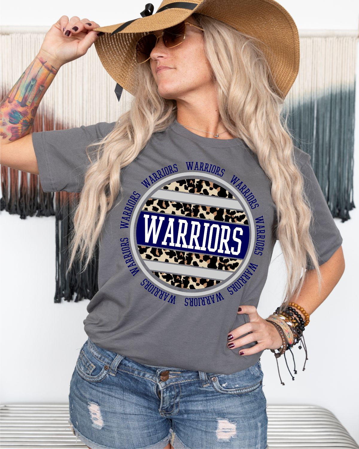 Warriors Leopard Circle DTF Transfer