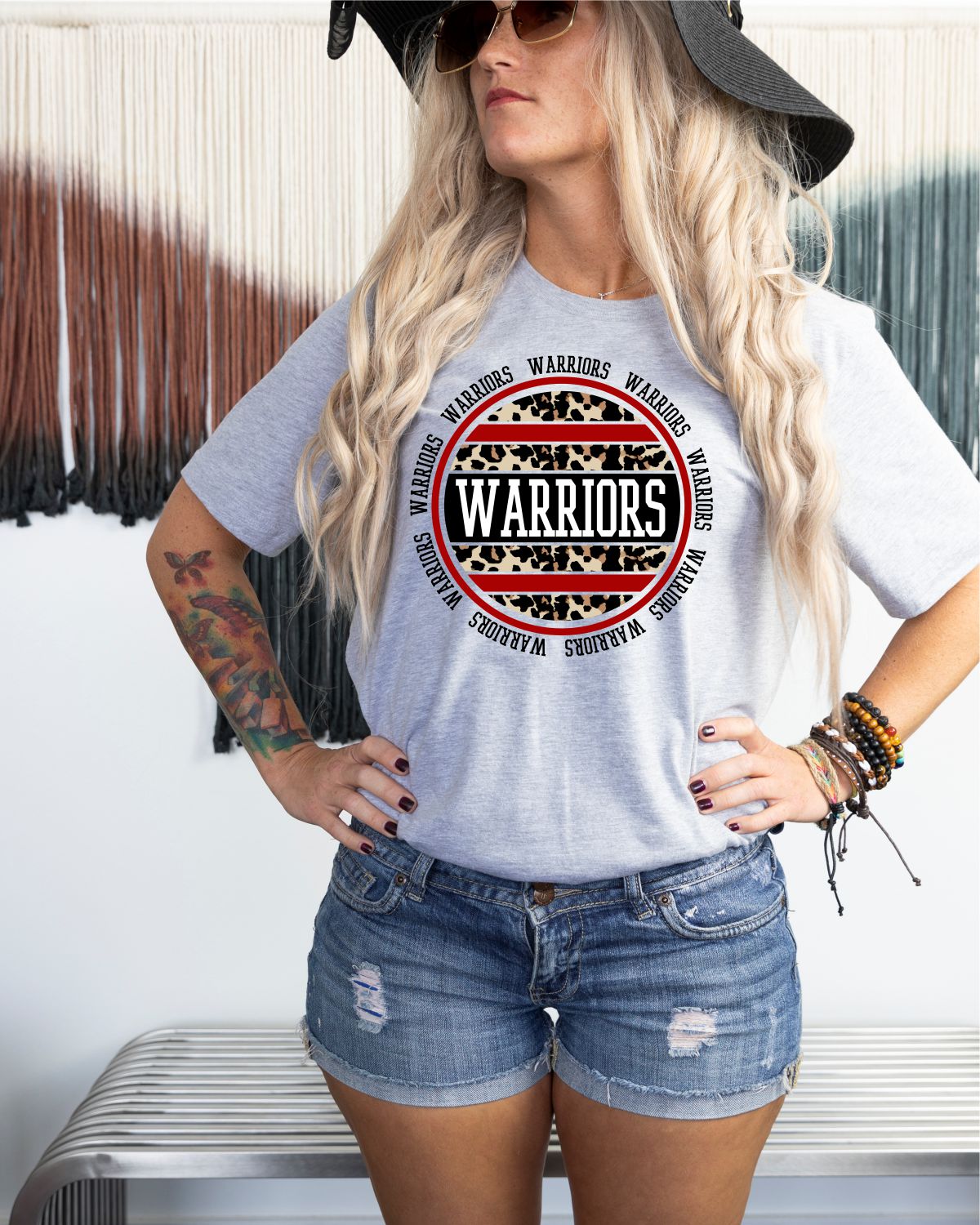 Warriors Leopard Circle DTF Transfer