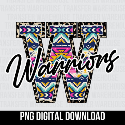 Warriors Aztec Letter Digital Download