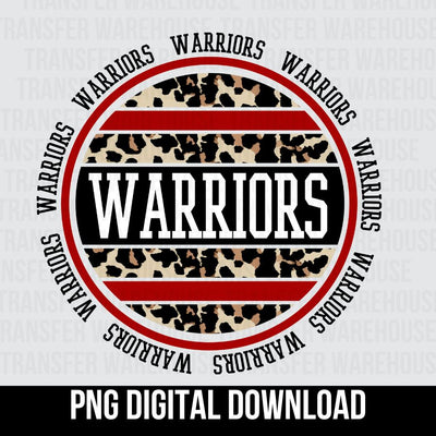 Warriors Leopard Print Circle Digital Download