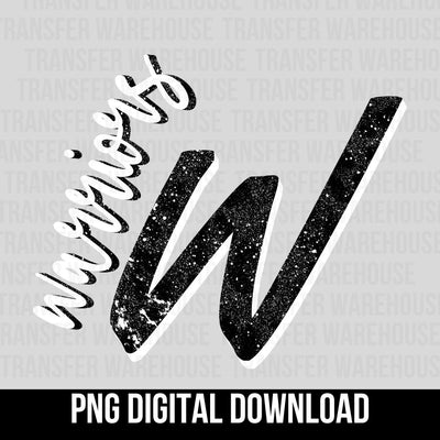 Warriors Black White Letter Digital Download