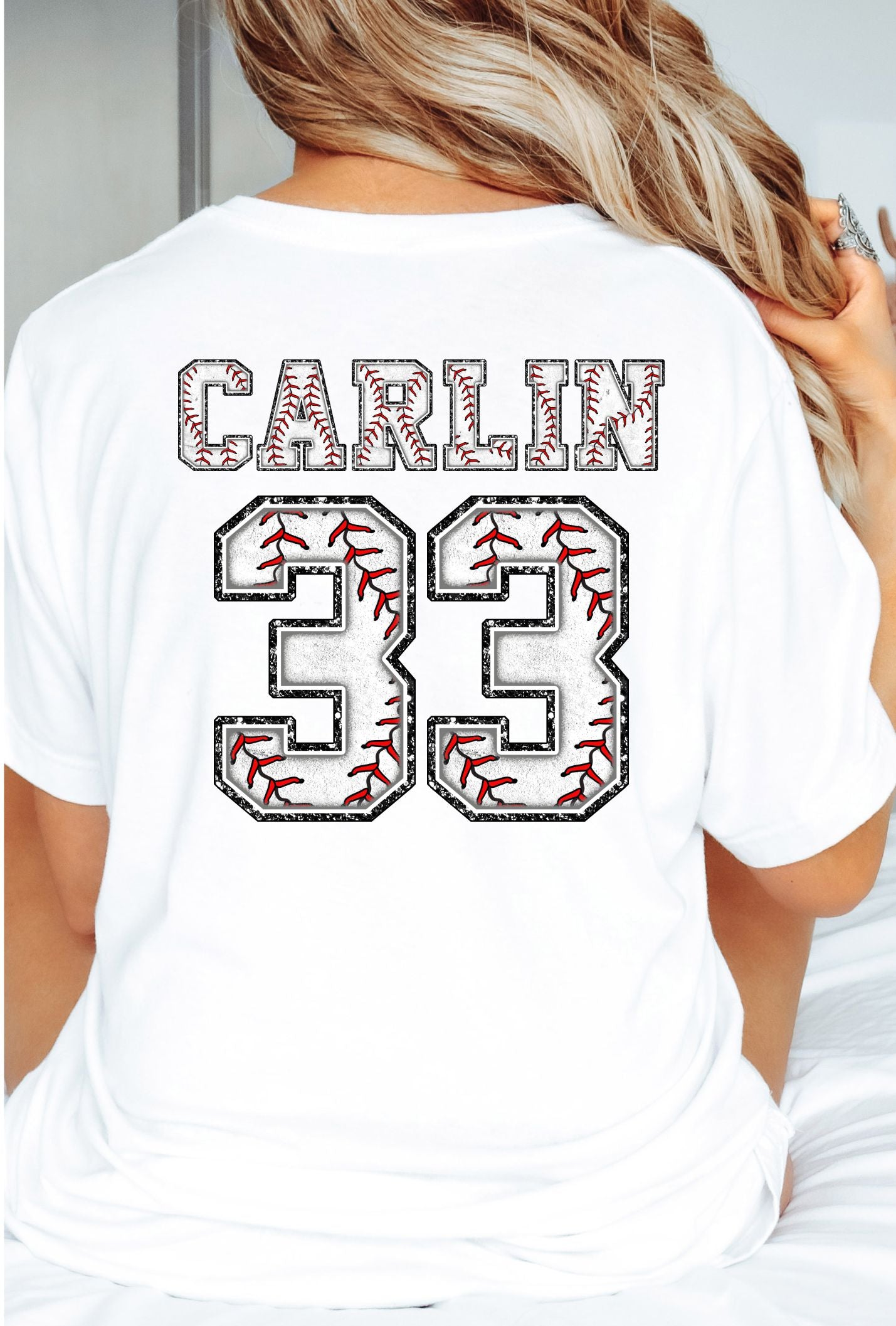 Customized Baseball Name Number DTF Transfer