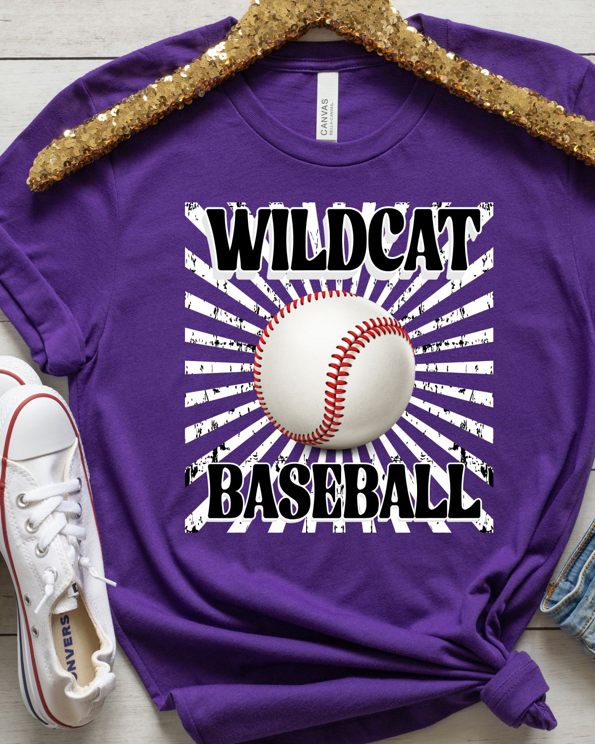 Wildcat Baseball Starburst Retro DTF Transfer