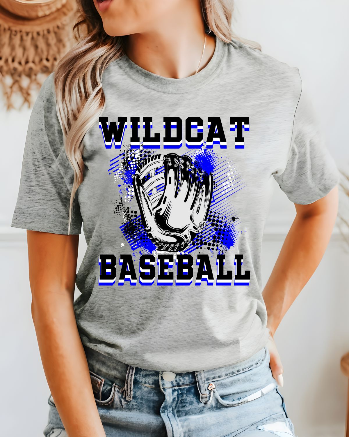 Wildcat Baseball Grunge Glove DTF Transfer