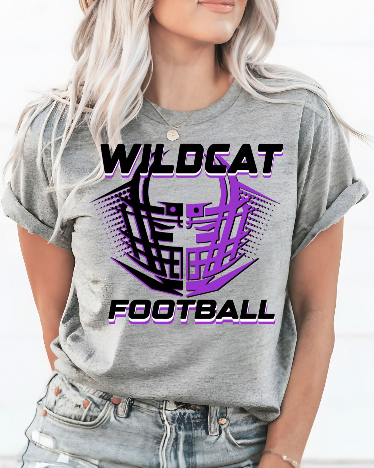 Wildcat Football Helmet Halftone DTF Transfer