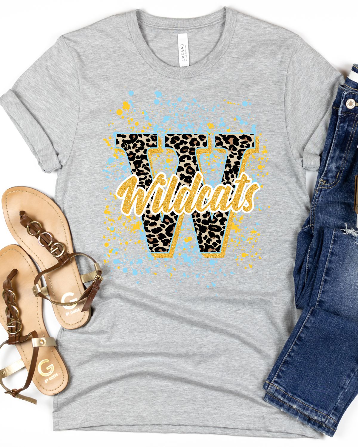 Wildcats Letter Splatter DTF Transfer