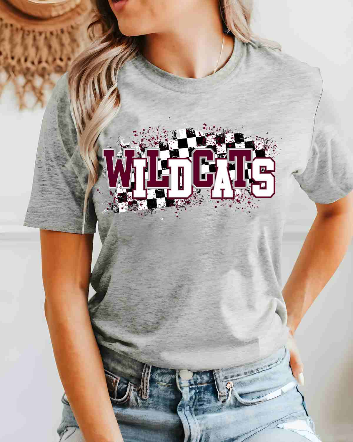 Wildcats Checkered Swash DTF Transfer