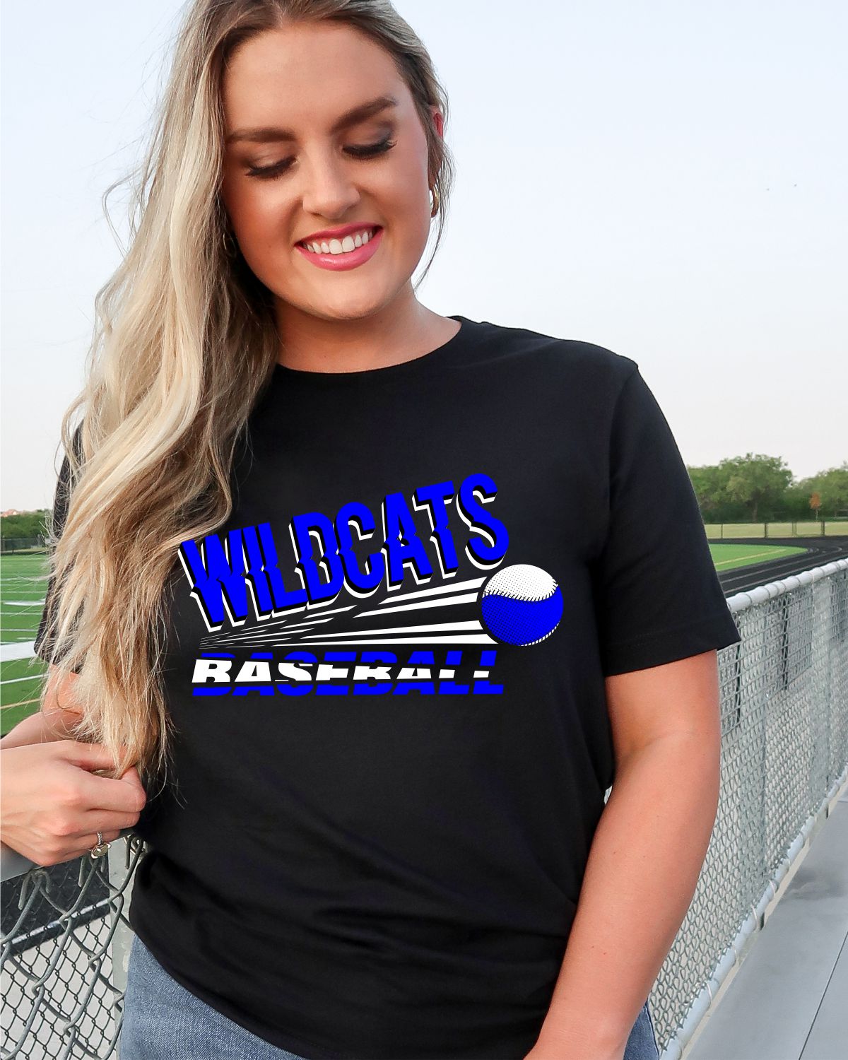 Wildcats Baseball Angled DTF Transfer