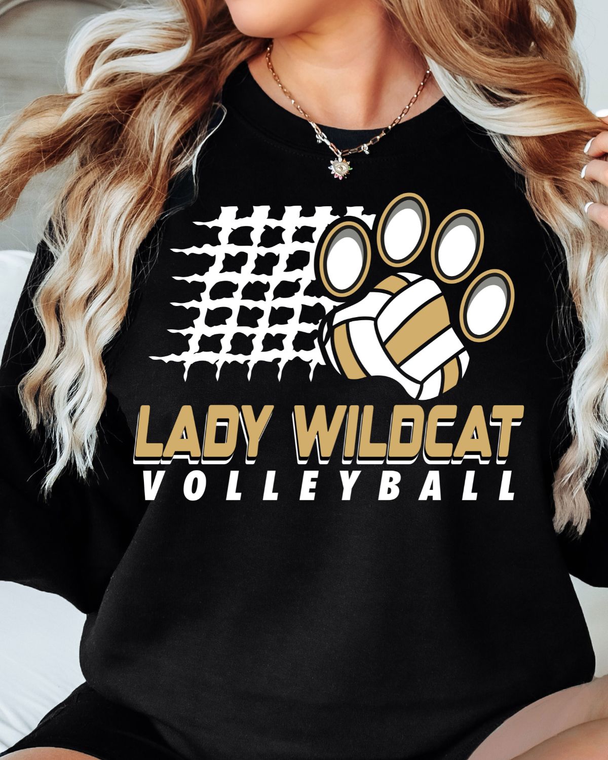 Lady Wildcat Volleyball Net DTF Transfer