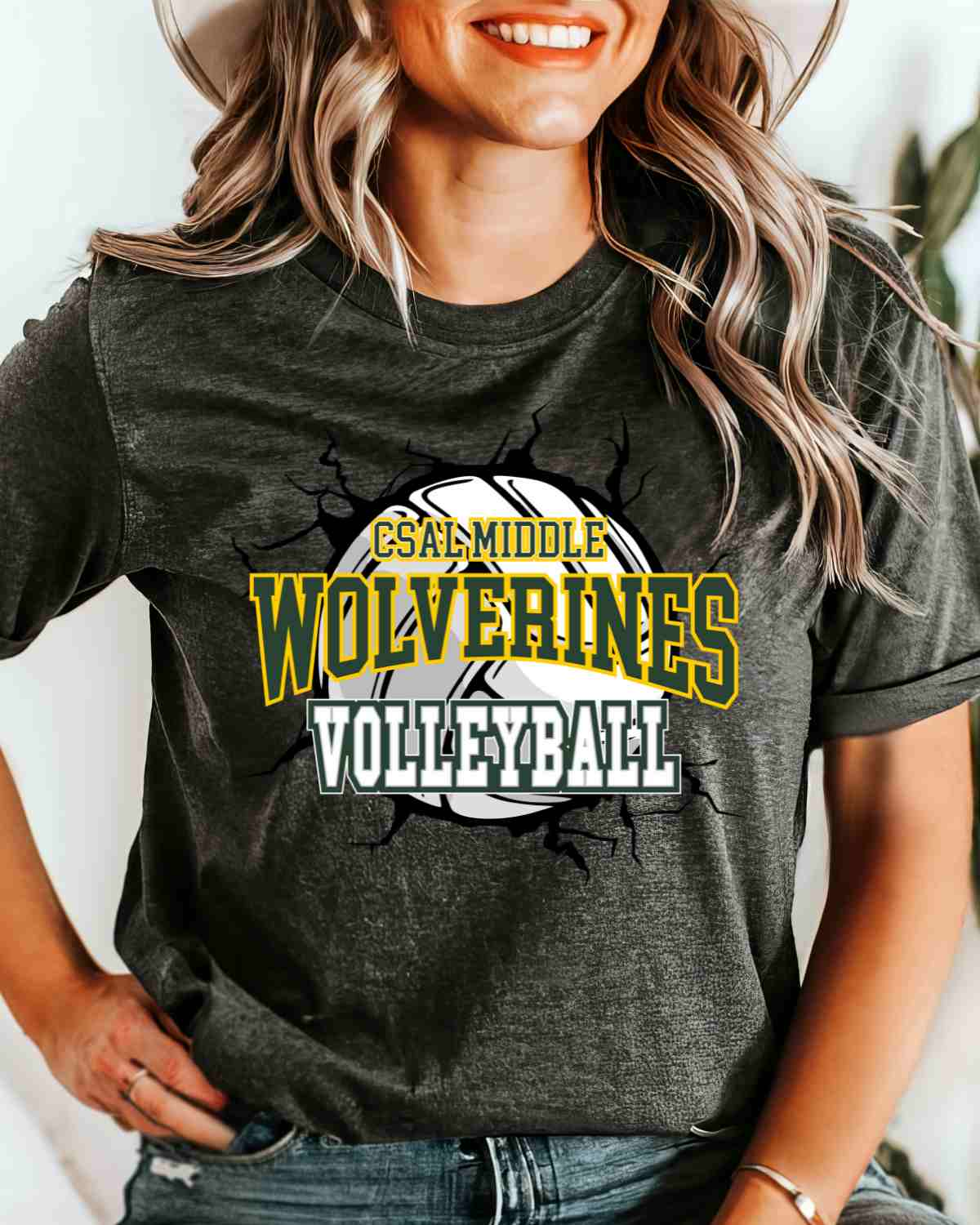 CSAL Middle Wolverines Volleyball Break Through DTF Transfer