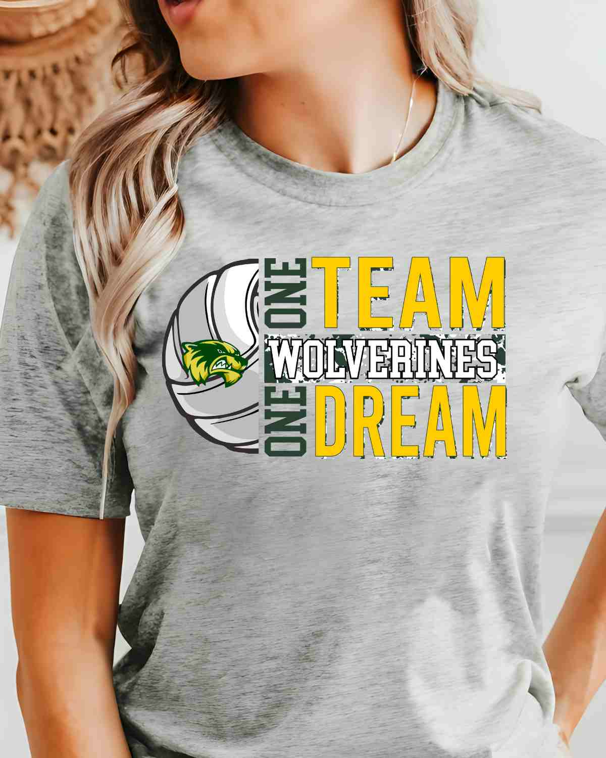 One Team One Dream Wolverines Volleyball DTF Transfer