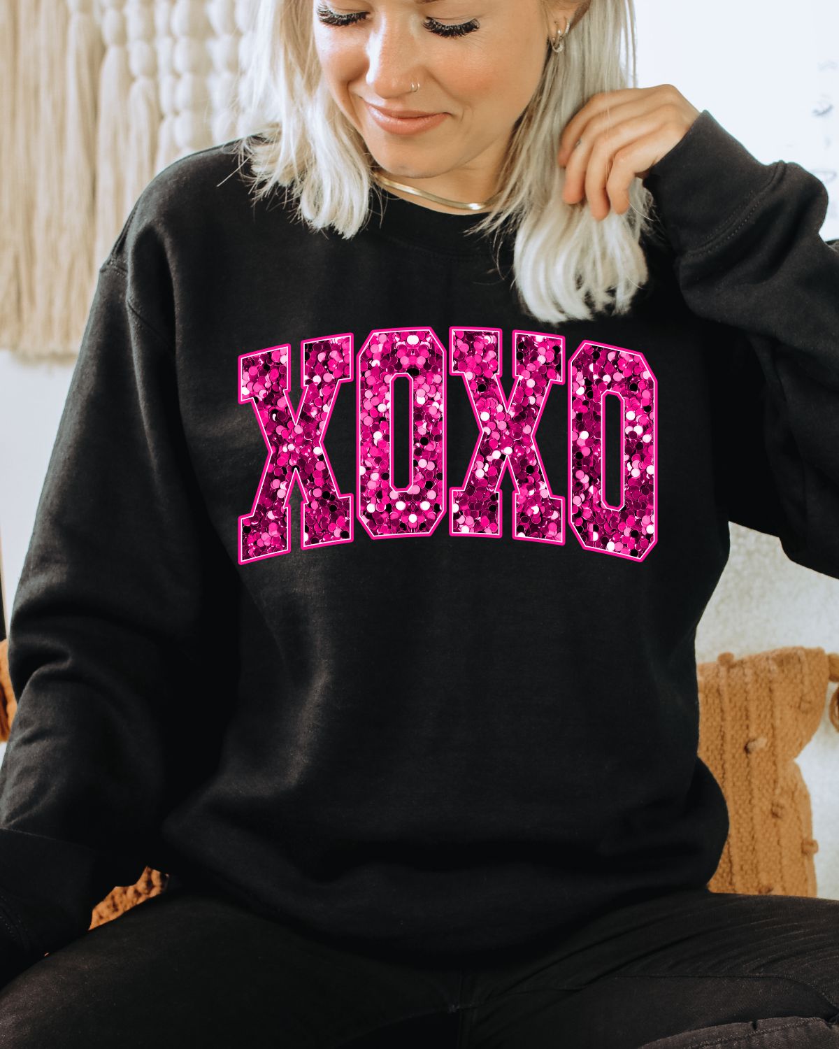 XOXO Faux Sequin DTF Transfer