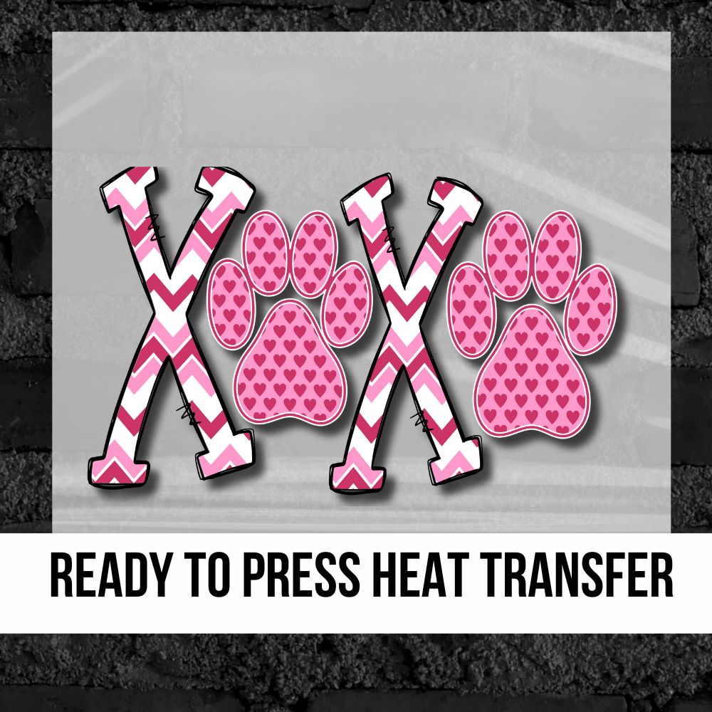 XOXO Valentine Paws DTF Transfer