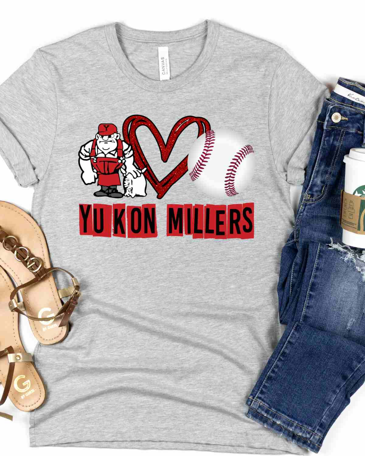 Yukon Millers Heart Volleyball DTF Transfer