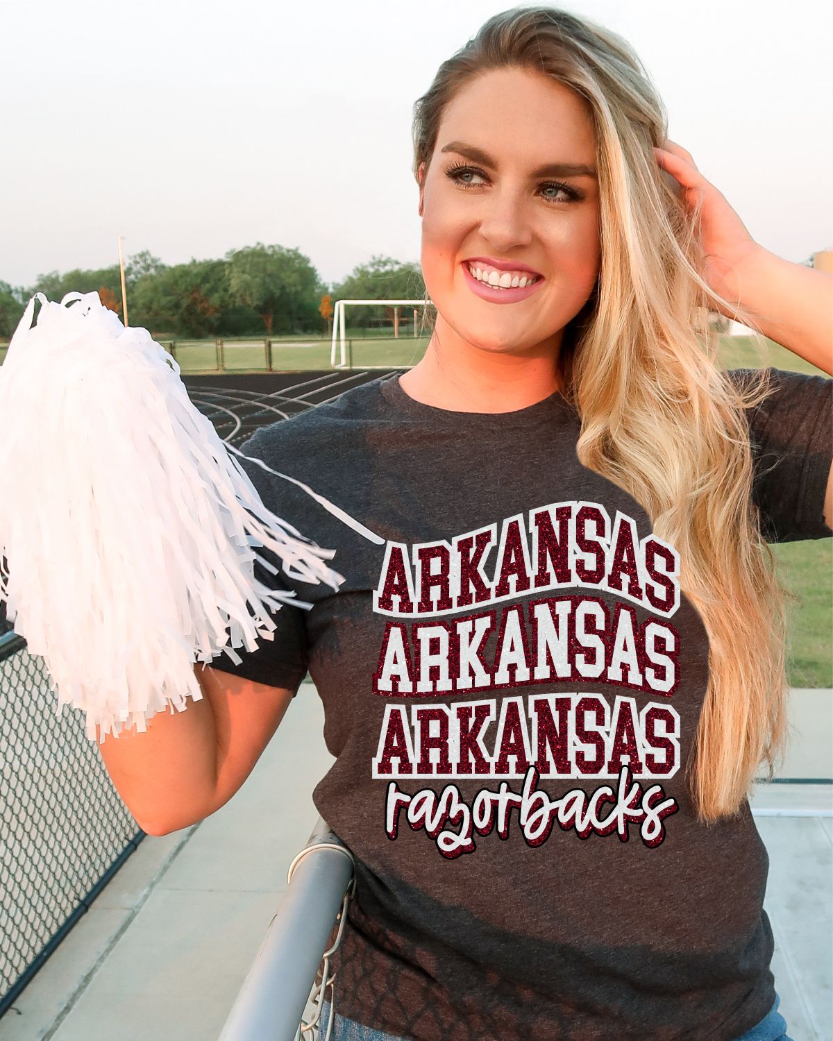 Arkansas Razorbacks Swerve Words Transfer - Rustic Grace Heat Transfer Company