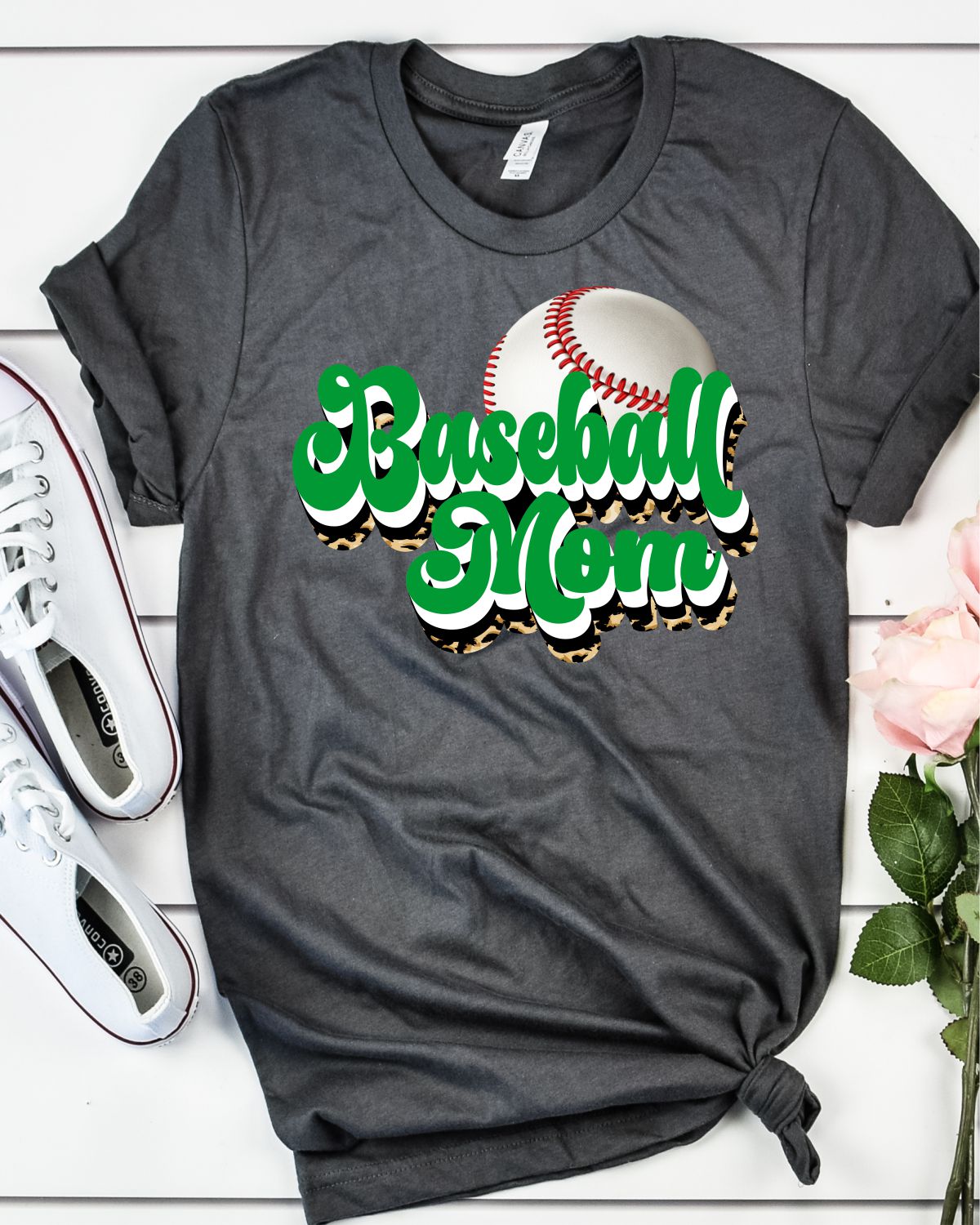 Baseball Mom Retro Word Transfer - Rustic Grace Heat Transfer Company