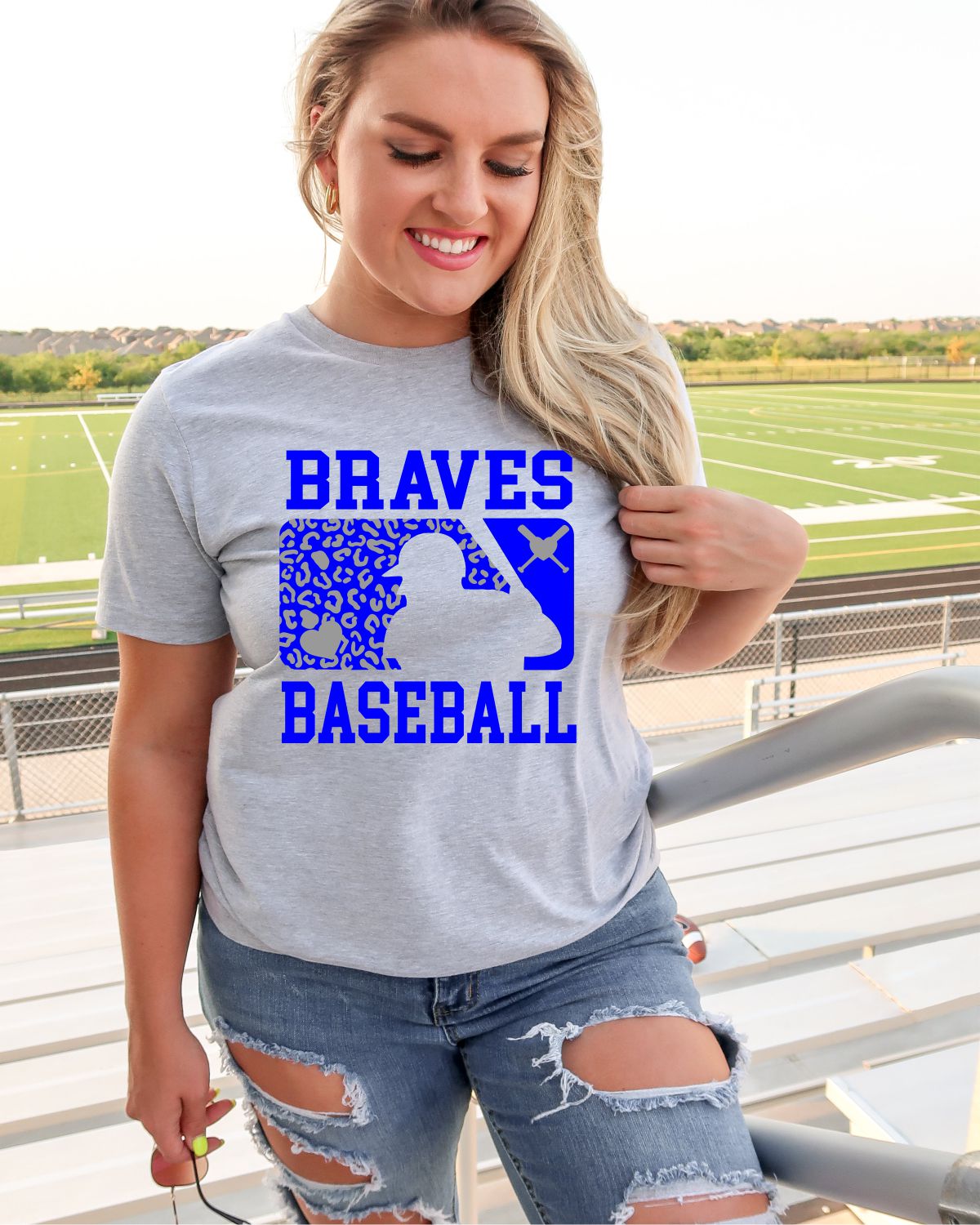 Braves Baseball Leopard Man Transfer - Rustic Grace Heat Transfer Company