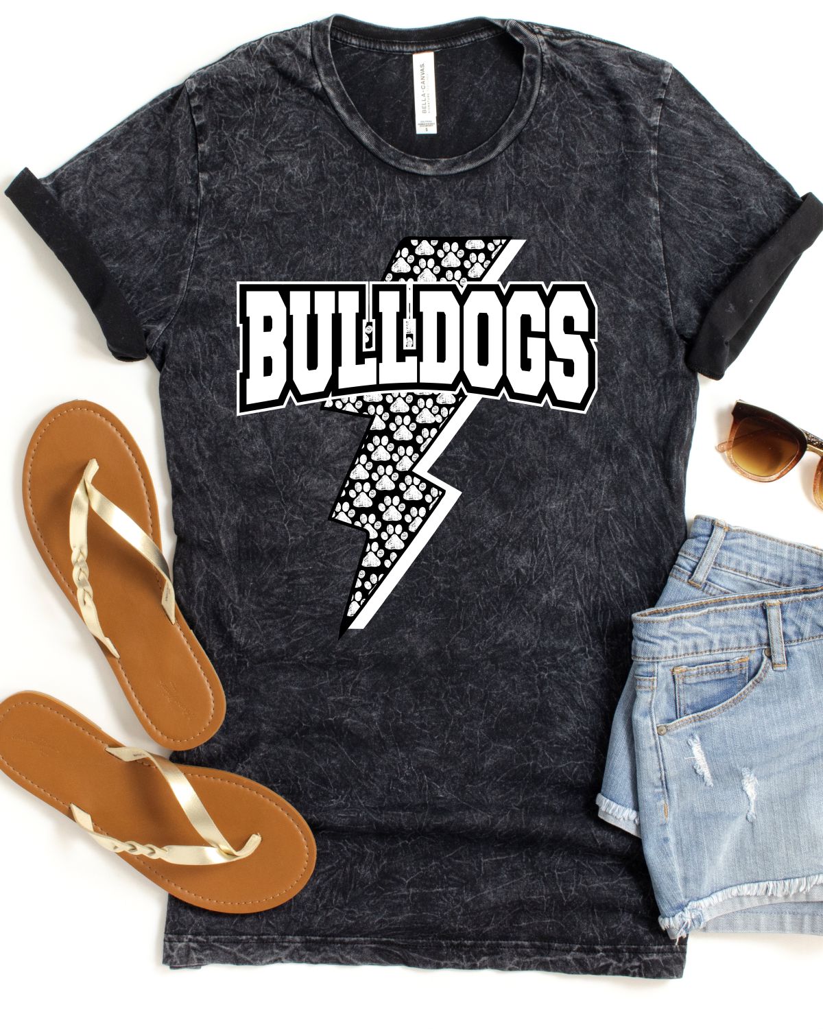 Bulldogs Lightning Bolt Transfer - Rustic Grace Heat Transfer Company