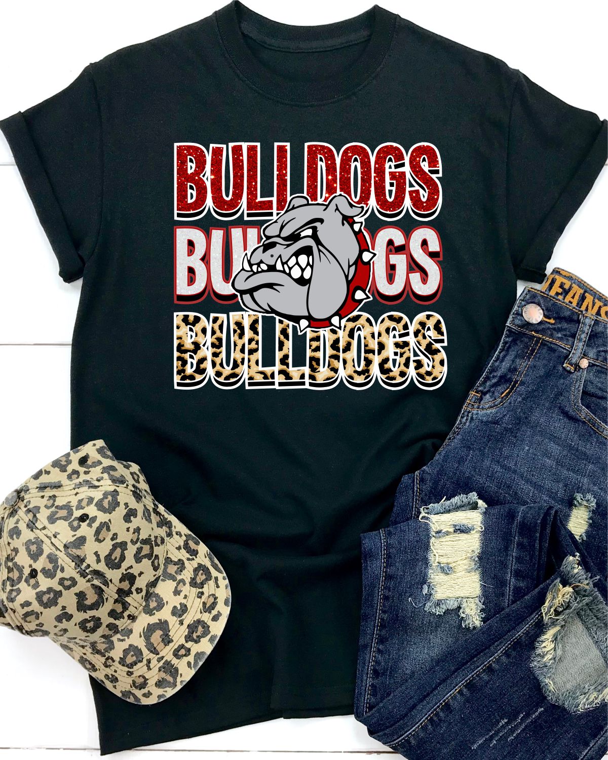 Bulldogs Swash with Mascot DTF Transfer – Rustic Grace Heat
