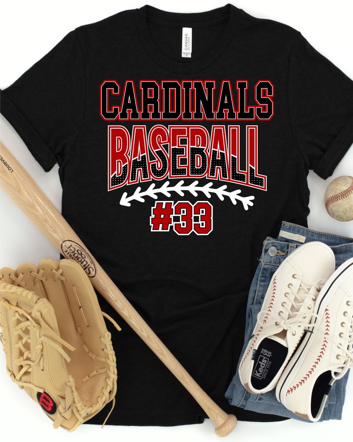 Cardinals Baseball Custom Number Transfer - Rustic Grace Heat Transfer Company